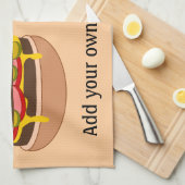 Deze Hamburger-afbeelding aanpassen Theedoek (Quarter Fold)