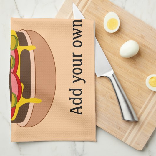 Deze Hamburger-afbeelding aanpassen Theedoek (Quarter Fold)