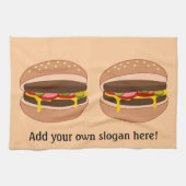 Deze Hamburger-afbeelding aanpassen Theedoek (Horizontaal)