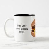 Deze Hamburger-afbeelding aanpassen Tweekleurige Koffiemok (Links)