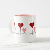 Deze hartslag is voor jou tweekleurige koffiemok (Voorkant links)