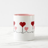 Deze hartslag is voor jou tweekleurige koffiemok (Center)