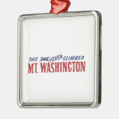 Deze Heiker klikte Mt Washington, geen auto Metalen Ornament (Links)