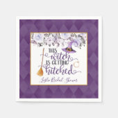 Deze heks gaat trouwen servet - op maat (Voorkant)