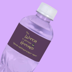 Deze heks gaat trouwen waterfles etiket