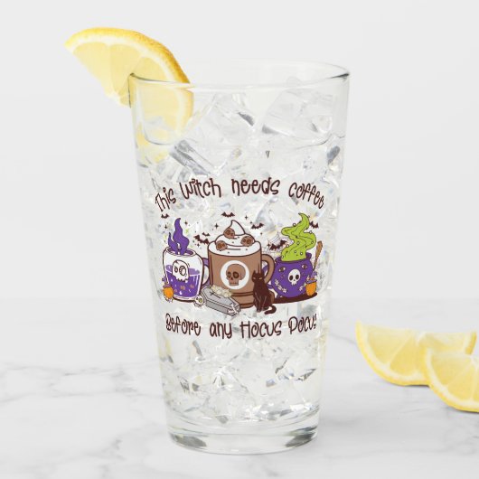 Deze heks heeft koffie nodig glas (Voorkant ijs)