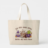 Deze heks heeft koffie nodig grote tote bag (Achterkant)