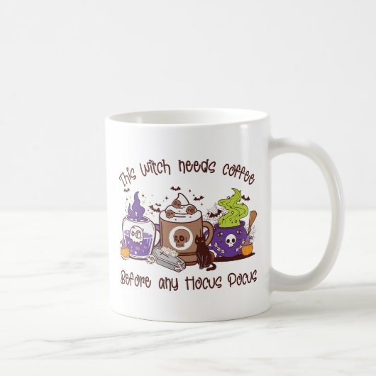Deze heks heeft koffie nodig koffiemok (Rechts)