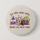 Deze heks heeft koffie nodig ronde button 7,6 cm (Voorkant)