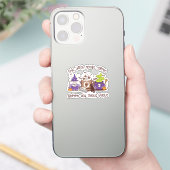 Deze heks heeft koffie nodig sticker (Telefoon)