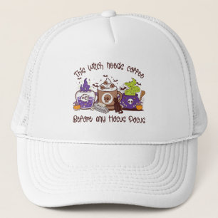 Deze heks heeft koffie nodig trucker pet