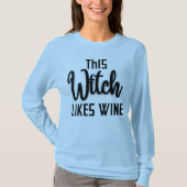 Deze heks houdt van wijn t-shirt (Voorkant)
