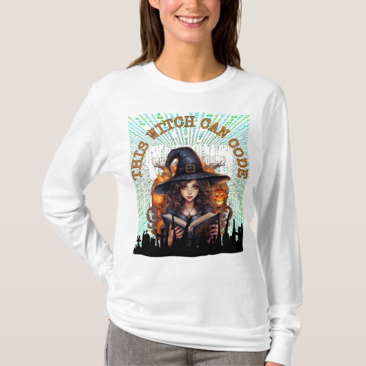 Deze heks kan coderen t-shirt (Voorkant)