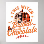 Deze heks kan met chocolade-halloween worden gegri poster (Voorkant)