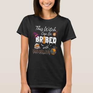 Deze heks kan met Chocolate Creepy Hal worden omge T-shirt