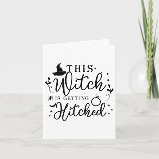 Deze heks krijgt de Herfst Autumn Thanksgi Kaart (Voorkant)