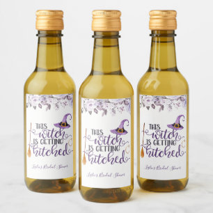 Deze heks krijgt geHitte mini Wine Label Wijn Etiket