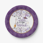 Deze heks krijgt gehitte papieren Bord - Floral (Voorkant)