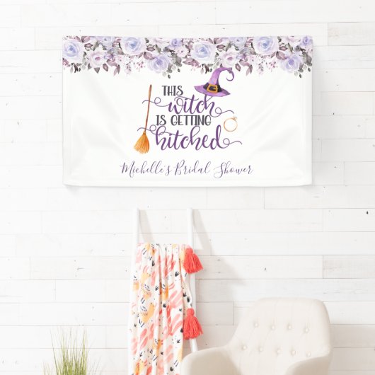 Deze heks krijgt gehitte Vrijgezellenfeest banner (Insitu)