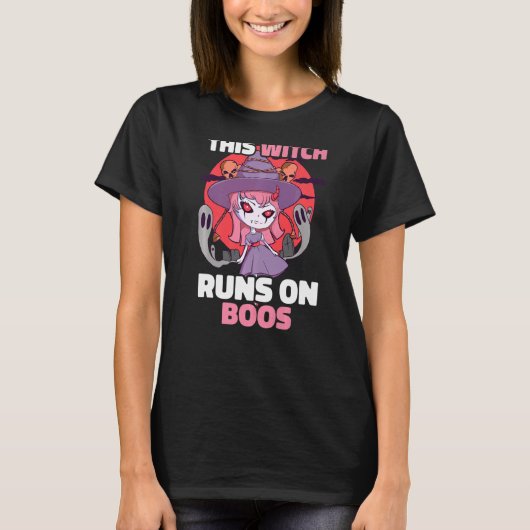Deze heks loopt op Boos T-shirt (Voorkant)