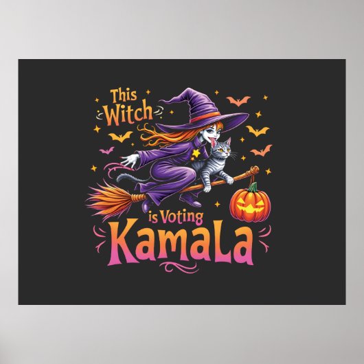 Deze heks stemt op Kamala Kat Lady Harris   Poster (Voorkant)