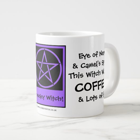 Deze heks wil Koffee JUMBO pagan wiccan mok cup (Voorkant rechts)