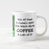 Deze heks wil Koffee JUMBO pagan wiccan mok cup (Rechts)