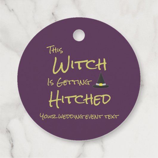 Deze heks wordt gehitst bedankjes labels (Achterkant)