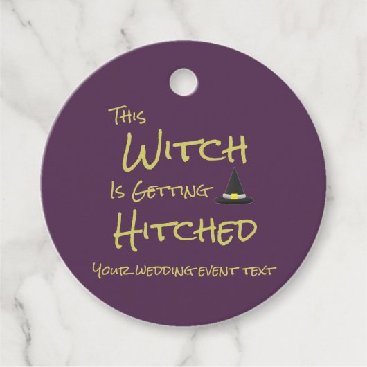 Deze heks wordt gehitst bedankjes labels (Voorkant)