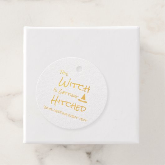 Deze heks wordt gehitst bedankjes labels (Met doos)