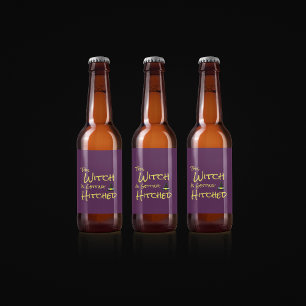 Deze heks wordt gehitst bier etiket