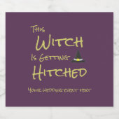 Deze heks wordt gehitst bier etiket (Enkel label)