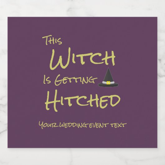 Deze heks wordt gehitst bier etiket (Enkel label)