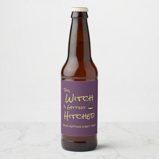 Deze heks wordt gehitst bier etiket (Voorkant)