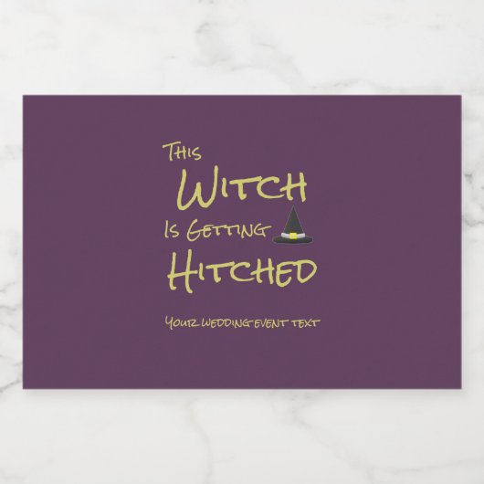 Deze heks wordt gehitst likeurfles etiket (Enkel label)