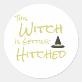 Deze heks wordt gehitst ronde sticker (Voorkant)