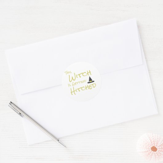 Deze heks wordt gehitst ronde sticker (Envelop)