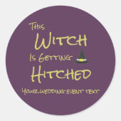 Deze heks wordt gehitst ronde sticker (Voorkant)