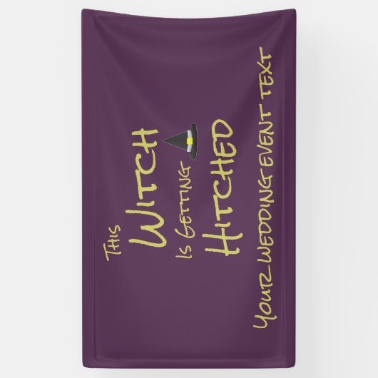 Deze heks wordt gehitst spandoek (Verticaal)