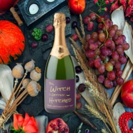 Deze heks wordt gehitst sparkling wijnetiket