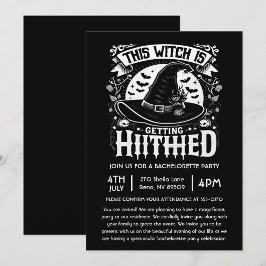 Deze heks wordt geslagen kaart (Voorkant / Achterkant)