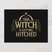 Deze heks wordt getikt Hallo bruiloft bruid Briefkaart (Voorkant)