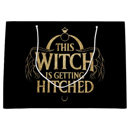Deze heks wordt getikt Hallo bruiloft bruid Groot Cadeauzakje (Voorkant)