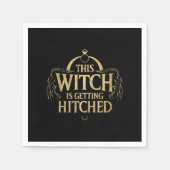 Deze heks wordt getikt Hallo bruiloft bruid Servet (Voorkant)