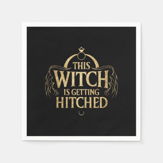 Deze heks wordt getikt Hallo bruiloft bruid Servet (Voorkant)