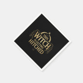 Deze heks wordt getikt Hallo bruiloft bruid Servet (Hoek)