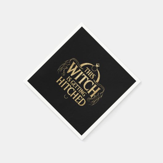 Deze heks wordt getikt Hallo bruiloft bruid Servet (Hoek)