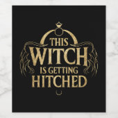 Deze heks wordt getikt Hallo bruiloft bruid Wijn Etiket (Enkel label)