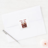 deze heldere kerstfoto bakken vierkante sticker (Envelop)