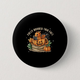 Deze Herfst boekenwurm Dragon Autumn Lees volledig Ronde Button 5,7 Cm